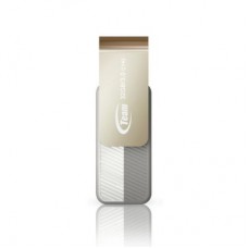 Team Group USB Drive 32GB, C143, USB3.0, White & Silver, Rotating, Capless, READ 25MB/s Read, 15g, Lifetime Warranty