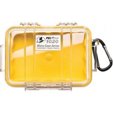 Pelican 1020 Micro Case - Clear with Yellow